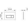 Инсталляция VITRA ROOT 738-5800-01 и панель смыва ROOT S 740-2380 цвет глянцевый хром, 3 / 6 л глубина установки 8 см 800-1875