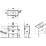 Тумба с 2 ящиками с раковиной VITRA MIA 67273